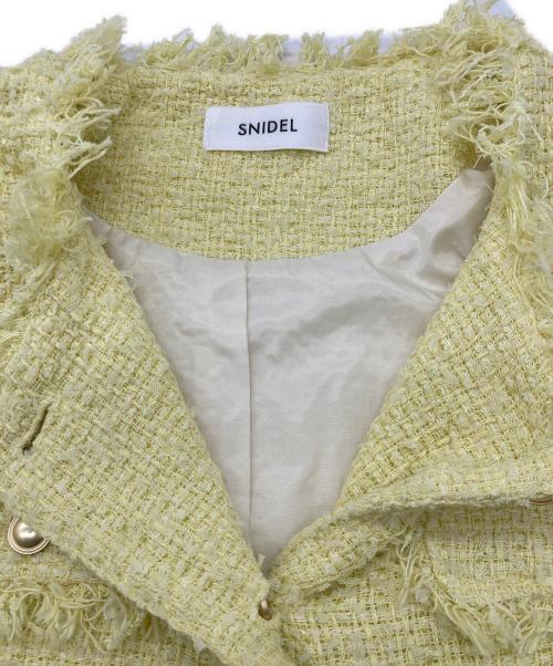 Snidel（スナイデル）Snidel (スナイデル) ツイードジャケット イエロー サイズ:1の古着・服飾アイテム