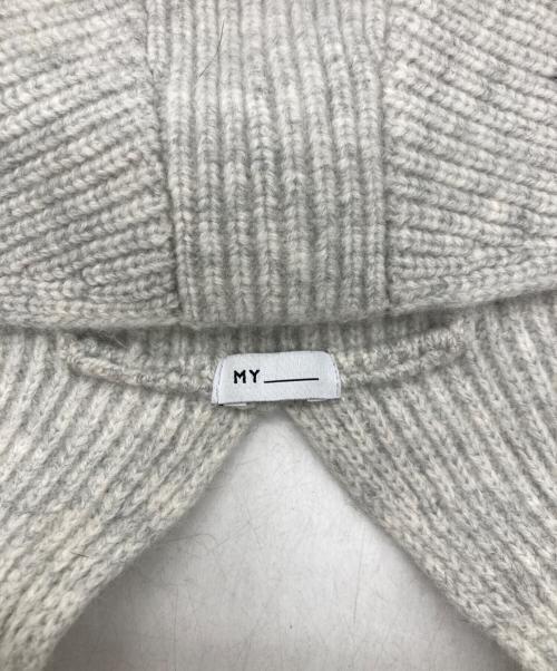 MY（マイ）MY (マイ) CASHMERE BLENDED BALACLAVA WITH SCARF ホワイト サイズ:FREEの古着・服飾アイテム