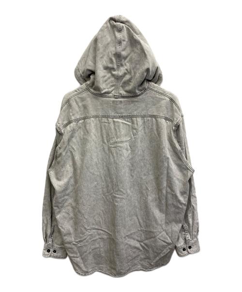 BEAMS（ビームス）BEAMS (ビームス) シャンブレー フードシャツ ライトグレー サイズ:XLの古着・服飾アイテム