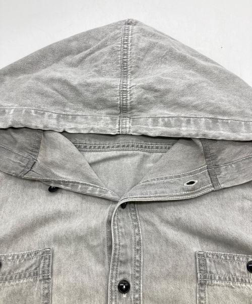 BEAMS（ビームス）BEAMS (ビームス) シャンブレー フードシャツ ライトグレー サイズ:XLの古着・服飾アイテム