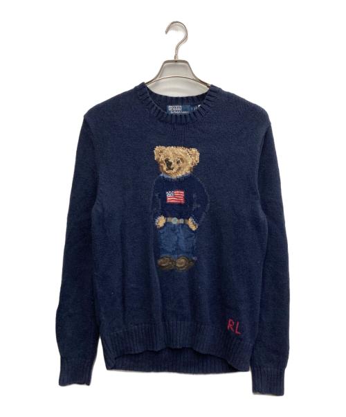 POLO RALPH LAUREN（ポロ・ラルフローレン）POLO RALPH LAUREN (ポロ・ラルフローレン) ポロベアニット ネイビー サイズ:Sの古着・服飾アイテム
