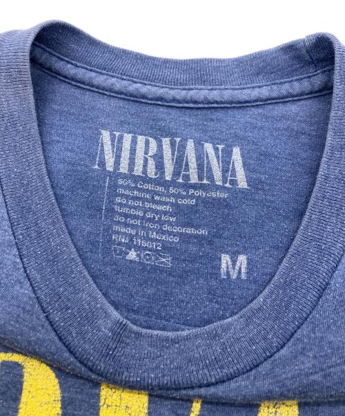 NIRVANA（ニルヴァーナ）NIRVANA (ニルヴァーナ) バンドプリントTシャツ ブルー サイズ:Mの古着・服飾アイテム