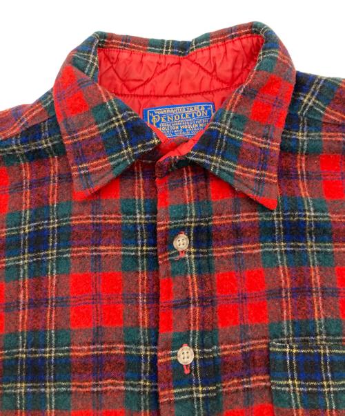 PENDLETON（ペンドルトン）PENDLETON (ペンドルトン) フランネルチェックシャツ グリーン×レッド サイズ:XLの古着・服飾アイテム