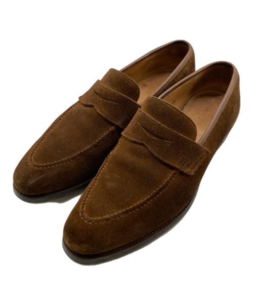 Crockett & Jones（クロケット＆ジョーンズ）Crockett & Jones (クロケット＆ジョーンズ) SYDNEY スエードコインローファー ブラウン サイズ:8　1/2Eの古着・服飾アイテム