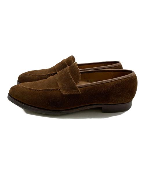 Crockett & Jones（クロケット＆ジョーンズ）Crockett & Jones (クロケット＆ジョーンズ) SYDNEY スエードコインローファー ブラウン サイズ:8　1/2Eの古着・服飾アイテム