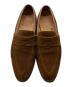 中古・古着 Crockett & Jones (クロケット＆ジョーンズ) SYDNEY スエードコインローファー ブラウン サイズ:8　1/2E：23000円