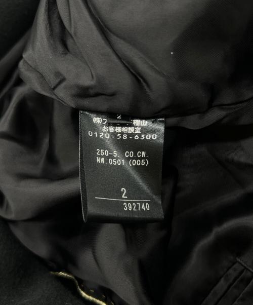 BEIGE（ベイジ）BEIGE (ベイジ) ウールカシミヤチェスターコート ブラック サイズ:2の古着・服飾アイテム