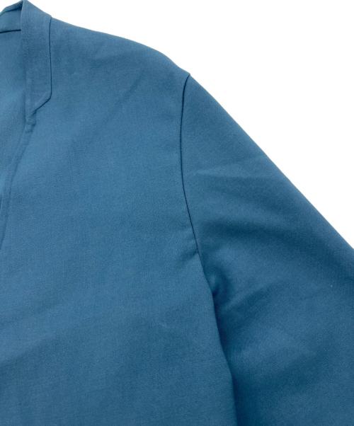icB（アイシービー）icB (アイシービー) ノーカラーコート ブルー サイズ:4の古着・服飾アイテム