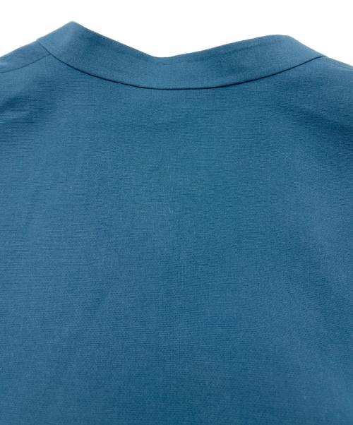 icB（アイシービー）icB (アイシービー) ノーカラーコート ブルー サイズ:4の古着・服飾アイテム