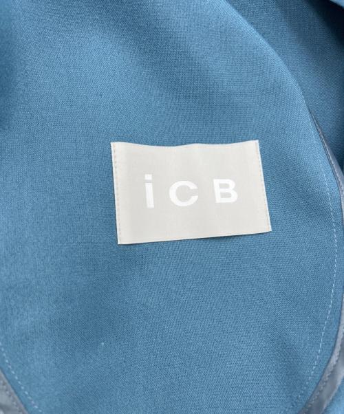 icB（アイシービー）icB (アイシービー) ノーカラーコート ブルー サイズ:4の古着・服飾アイテム