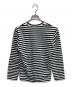 PLAY COMME des GARCONS (プレイコムデギャルソン) AD2024 Border Long Sleeve T-Shirt With Red Emblem ホワイト×ブラック サイズ:XS：10000円