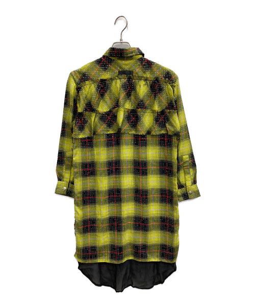 DIESEL（ディーゼル）DIESEL (ディーゼル) フリルシャツドレス イエロー サイズ:12の古着・服飾アイテム