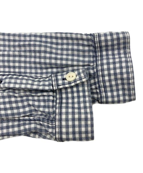 DIESEL（ディーゼル）DIESEL (ディーゼル) 長袖シャツ ネイビー×ホワイト サイズ:Lの古着・服飾アイテム
