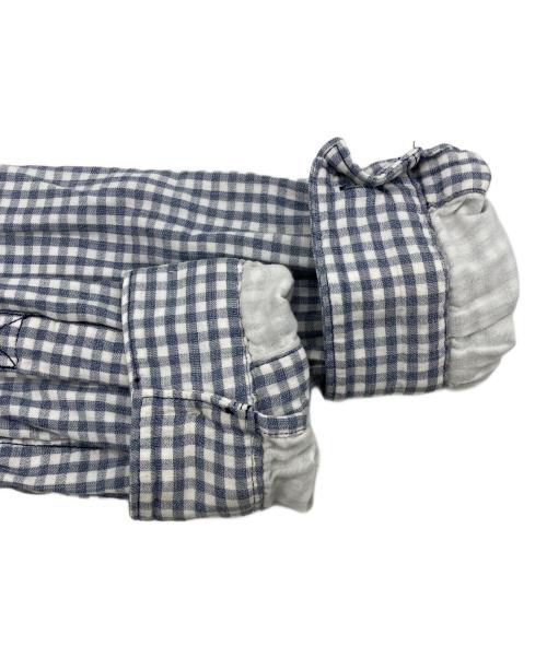 DIESEL（ディーゼル）DIESEL (ディーゼル) 長袖シャツ ネイビー×ホワイト サイズ:Lの古着・服飾アイテム