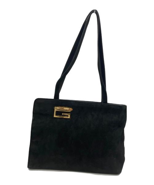 GUCCI（グッチ）GUCCI (グッチ) スエードトートバッグ ブラックの古着・服飾アイテム