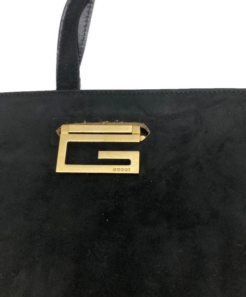 GUCCI（グッチ）GUCCI (グッチ) スエードトートバッグ ブラックの古着・服飾アイテム