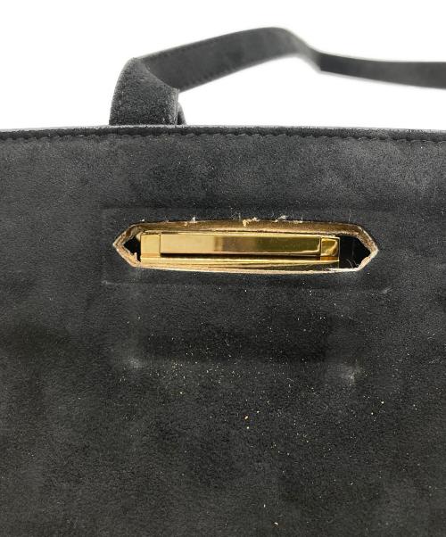 GUCCI（グッチ）GUCCI (グッチ) スエードトートバッグ ブラックの古着・服飾アイテム