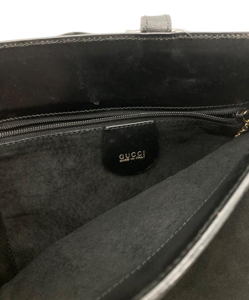 GUCCI（グッチ）GUCCI (グッチ) スエードトートバッグ ブラックの古着・服飾アイテム