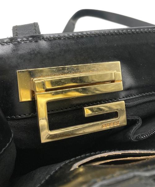 GUCCI（グッチ）GUCCI (グッチ) スエードトートバッグ ブラックの古着・服飾アイテム