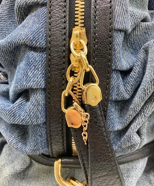DOLCE & GABBANA（ドルチェ＆ガッバーナ）DOLCE & GABBANA (ドルチェ＆ガッバーナ) フラワーレース デニムバッグ インディゴの古着・服飾アイテム