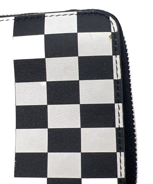 Christian Dior（クリスチャン ディオール）Christian Dior (クリスチャン ディオール) モノトーン チェッカー ジップアラウンドウォレット ブラック×ホワイトの古着・服飾アイテム