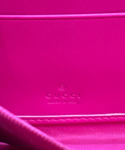 GUCCI（グッチ）GUCCI (グッチ) ジップアラウンドウォレット ショッキングピンクの古着・服飾アイテム