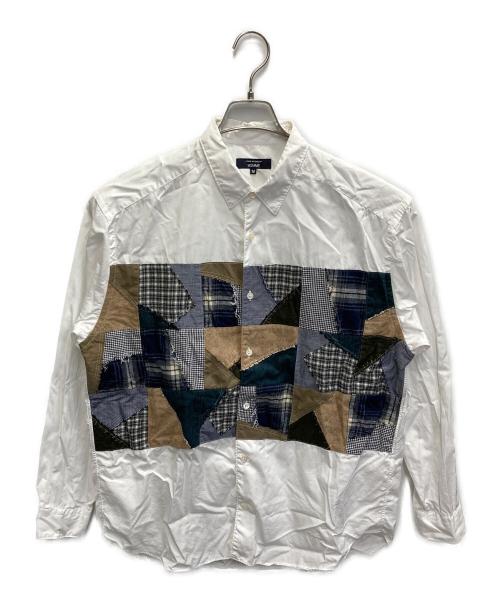COMME des GARCONS HOMME（コムデギャルソン オム）COMME des GARCONS HOMME (コムデギャルソン オム) AD2025 パッチワークシャツ ホワイト サイズ: Mの古着・服飾アイテム