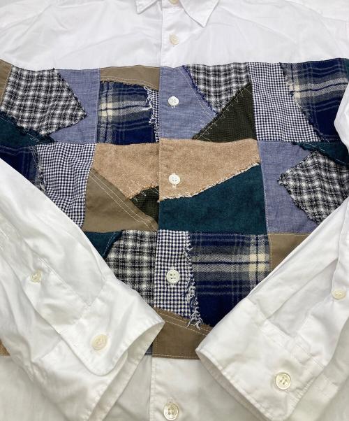 COMME des GARCONS HOMME（コムデギャルソン オム）COMME des GARCONS HOMME (コムデギャルソン オム) AD2025 パッチワークシャツ ホワイト サイズ: Mの古着・服飾アイテム