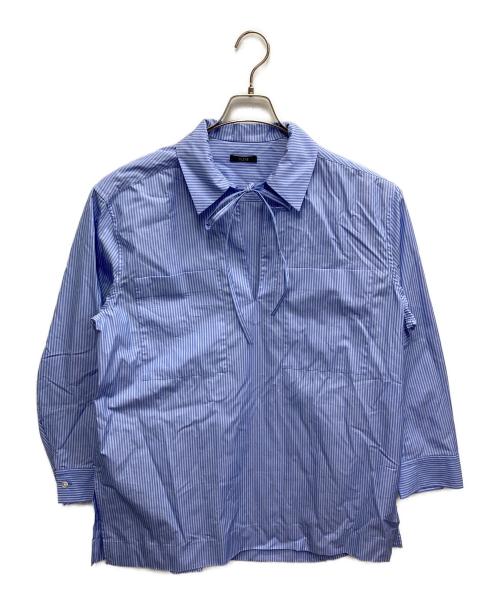 YLEVE（イレーヴ）YLEVE (イレーヴ) スキッパーストライプブラウス ブルー サイズ:1の古着・服飾アイテム
