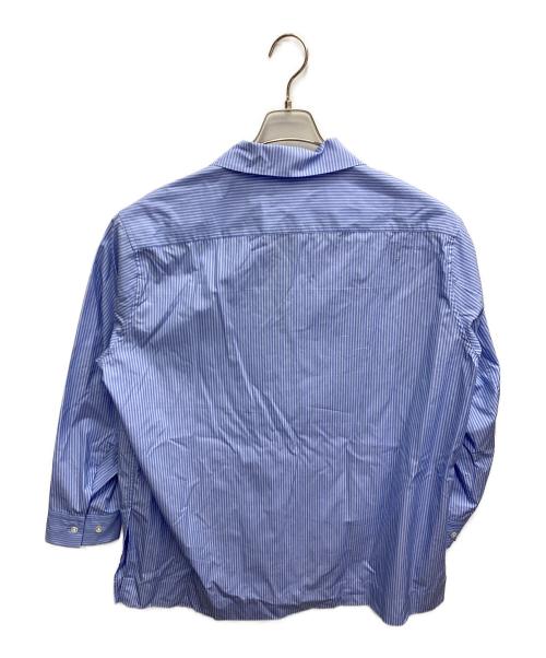 YLEVE（イレーヴ）YLEVE (イレーヴ) スキッパーストライプブラウス ブルー サイズ:1の古着・服飾アイテム