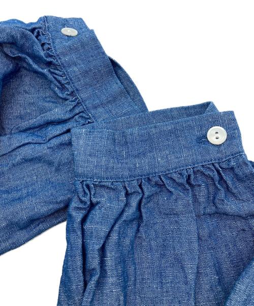 journal standard luxe（ジャーナルスタンダード ラックス）journal standard luxe (ジャーナルスタンダード ラックス) 25AW CLシャンブレー フリルブラウス インディゴ サイズ:FREEの古着・服飾アイテム