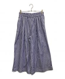 WEEKEND Max Mara（ウィークエンド マックスマーラ）の古着「ストライプワイドパンツ」｜ホワイト×ブルー