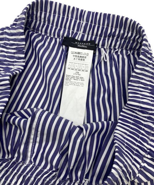 WEEKEND Max Mara（ウィークエンド マックスマーラ）WEEKEND Max Mara (ウィークエンド マックスマーラ) ストライプワイドパンツ ホワイト×ブルー サイズ:44の古着・服飾アイテム