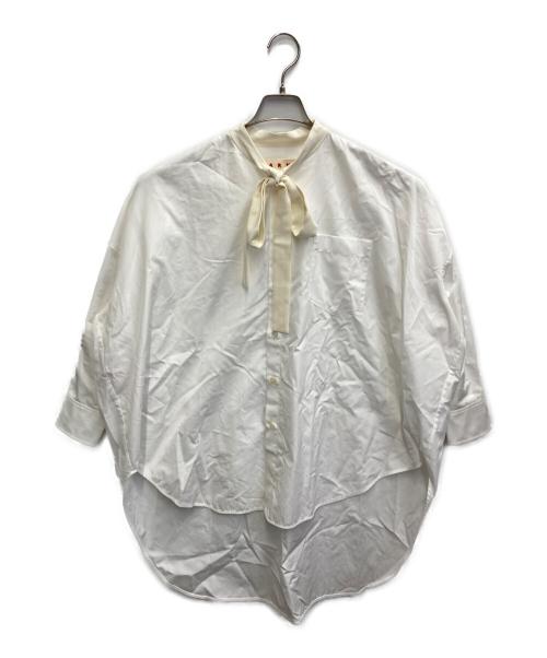 MARNI（マルニ）MARNI (マルニ) ボウタイコットンシャツ ホワイト サイズ:38の古着・服飾アイテム