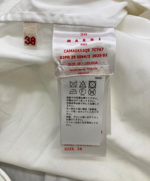 MARNI（マルニ）MARNI (マルニ) ボウタイコットンシャツ ホワイト サイズ:38の古着・服飾アイテム