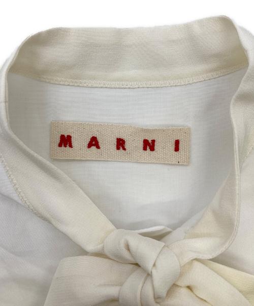 MARNI（マルニ）MARNI (マルニ) ボウタイコットンシャツ ホワイト サイズ:38の古着・服飾アイテム