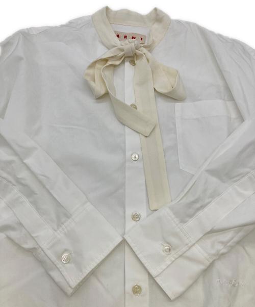 MARNI（マルニ）MARNI (マルニ) ボウタイコットンシャツ ホワイト サイズ:38の古着・服飾アイテム