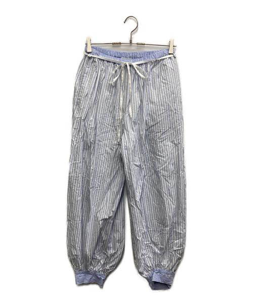 enrica（エンリカ）ENRICA (エンリカ) コットンストライプパンツ PANTS 159 ホワイト×ブルー サイズ:38の古着・服飾アイテム