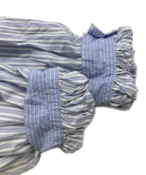 enrica（エンリカ）ENRICA (エンリカ) コットンストライプパンツ PANTS 159 ホワイト×ブルー サイズ:38の古着・服飾アイテム