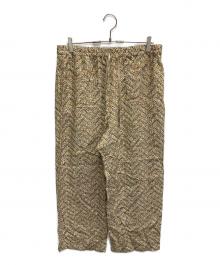 chimala（チマラ）の古着「RAYON PRINT DRAWSTRING PANTS」｜ホワイト×イエロー