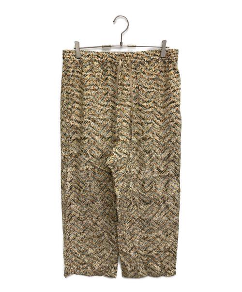 chimala（チマラ）chimala (チマラ) RAYON PRINT DRAWSTRING PANTS ホワイト×イエロー サイズ:Lの古着・服飾アイテム