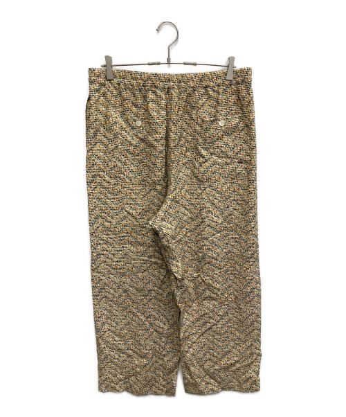 chimala（チマラ）chimala (チマラ) RAYON PRINT DRAWSTRING PANTS ホワイト×イエロー サイズ:Lの古着・服飾アイテム
