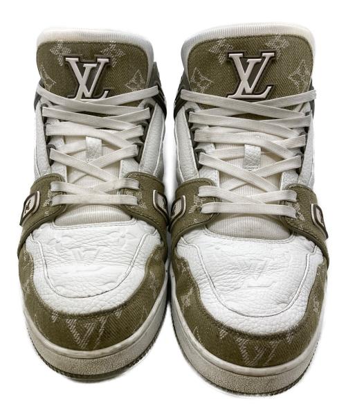 LOUIS VUITTON（ルイ ヴィトン）LOUIS VUITTON (ルイ ヴィトン) LV トレイナースニーカー ホワイト×ベージュ サイズ:10の古着・服飾アイテム