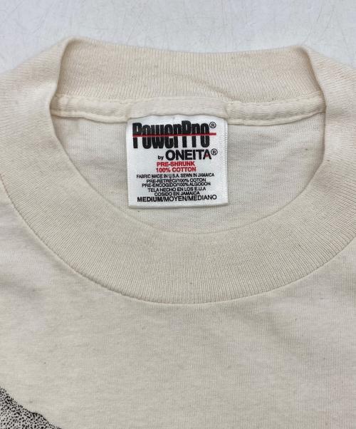 power pro by ONEITA（オニータ）power pro BY ONEITA (オニータ)  USA製　アニマルプリントTシャツ ベージュ サイズ:Mの古着・服飾アイテム