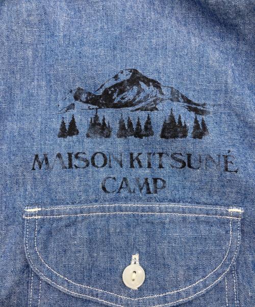 maison kitsune（メゾンキツネ）maison kitsune (メゾンキツネ) シャツ ネイビー サイズ:Lの古着・服飾アイテム