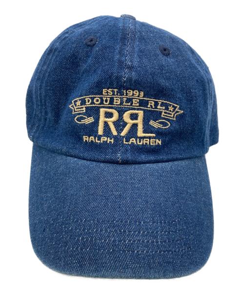 RRL（ダブルアールエル）RRL (ダブルアールエル) ランチ ロゴ デニム ボール キャップ ブルーの古着・服飾アイテム