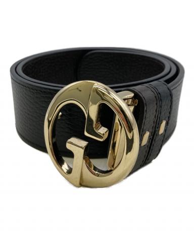 中古・古着通販】GUCCI (グッチ) GGロゴリバーシブルベルト ブラック