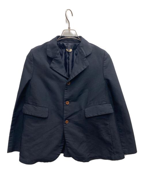 COMME des GARCONS COMME des GARCONS（コムデギャルソン コムデギャルソン）COMME des GARCONS COMME des GARCONS (コムデギャルソン コムデギャルソン) 製品染め エステル Aライン テーラードジャケット ネイビー サイズ:Sの古着・服飾アイテム
