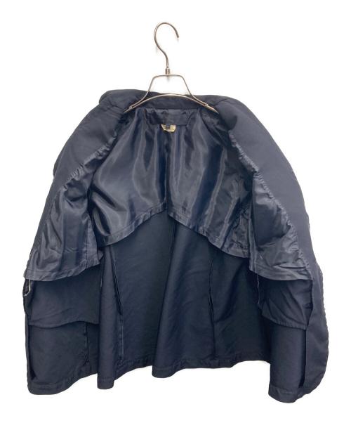 COMME des GARCONS COMME des GARCONS（コムデギャルソン コムデギャルソン）COMME des GARCONS COMME des GARCONS (コムデギャルソン コムデギャルソン) 製品染め エステル Aライン テーラードジャケット ネイビー サイズ:Sの古着・服飾アイテム