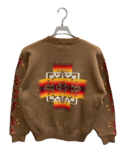PENDLETON（ペンドルトン）PENDLETON (ペンドルトン) ネイティブ柄ニット ブラウン サイズ:Ｓの古着・服飾アイテム